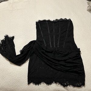 Cider Black Lace Corset Top